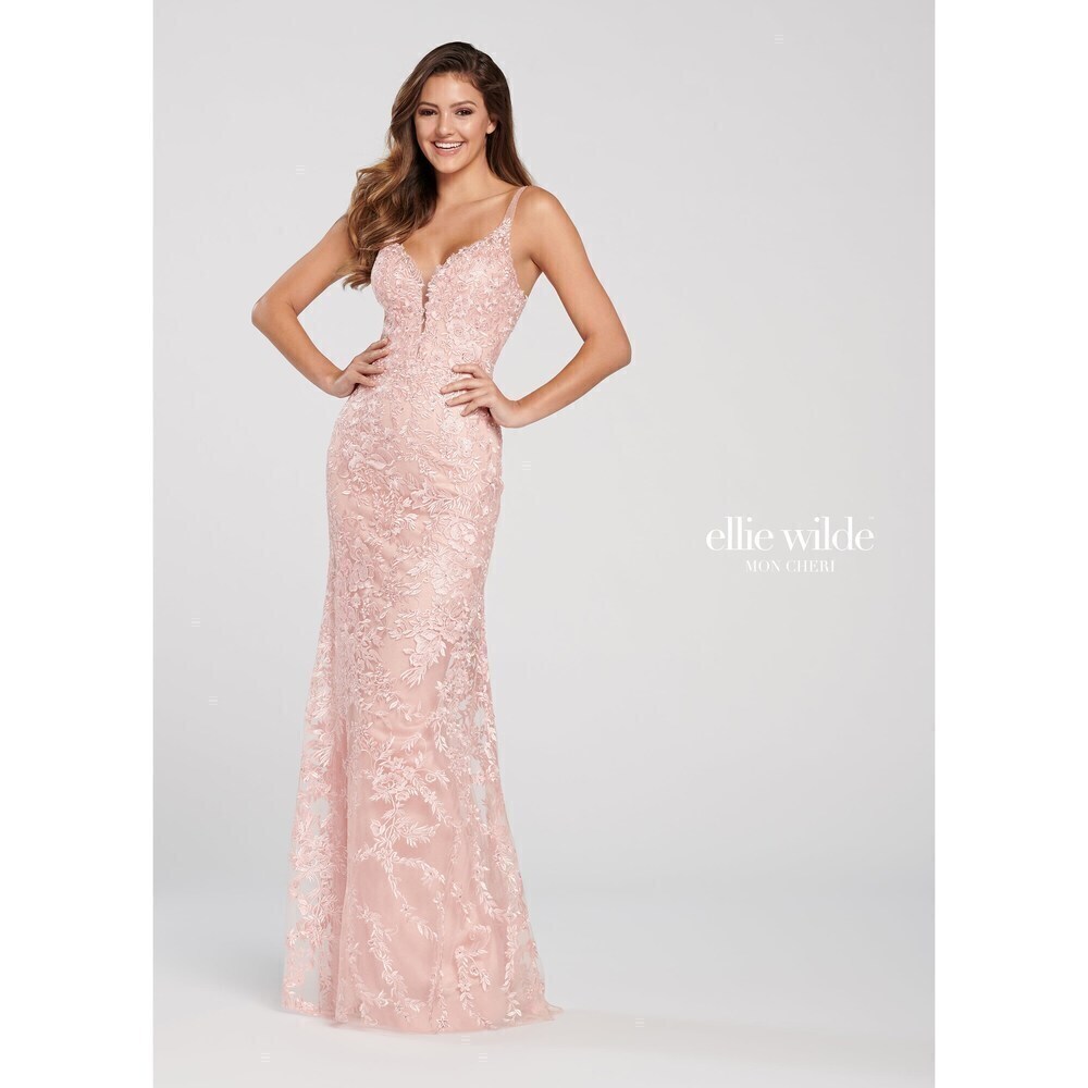 Ellie Wilde Lace Sheath Gown EW119164